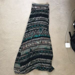 patterned maxi skirt